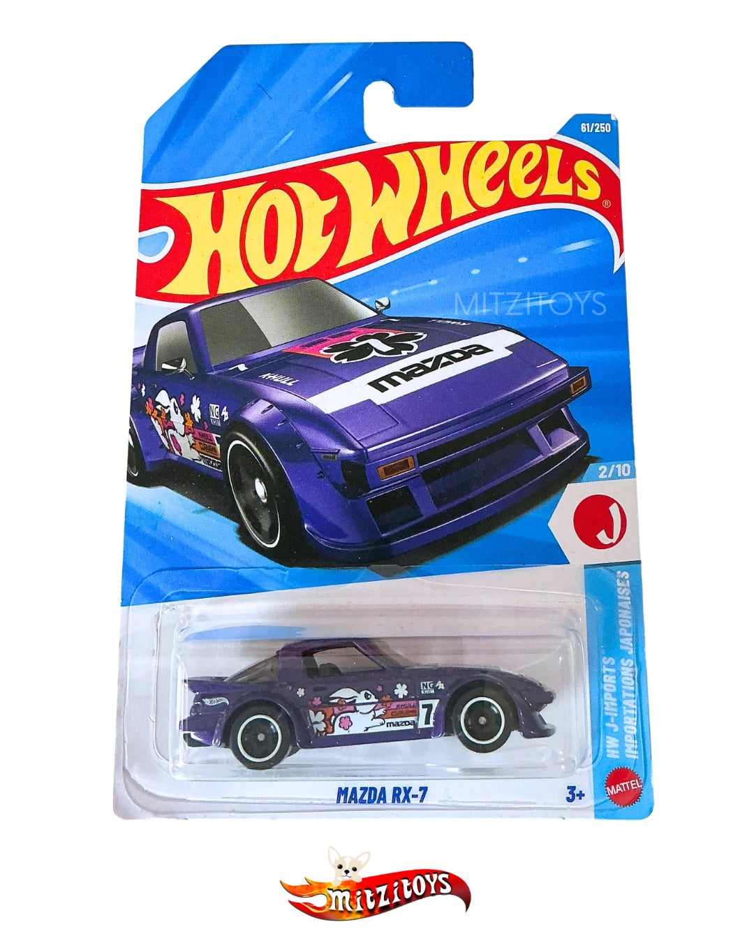 Mazda RX-7 (2/10) Morado- HW J-Imports - Básico