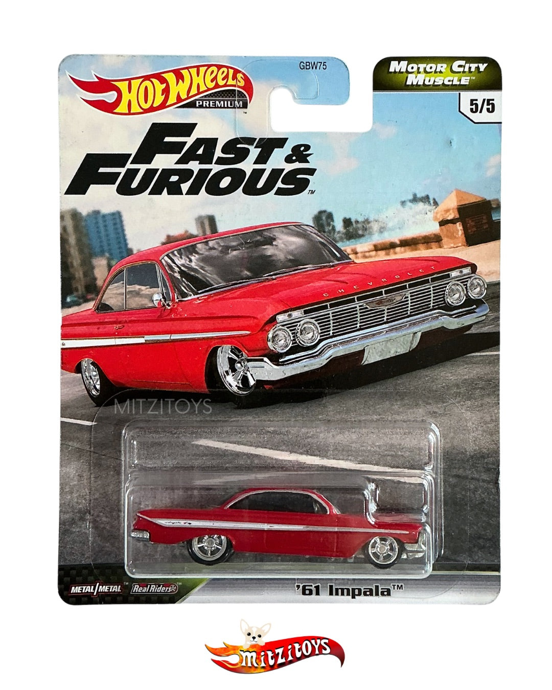 '61 Impala (5/5) - Fast & Furious: Motor City Muscle - Hot Wheels Premium
