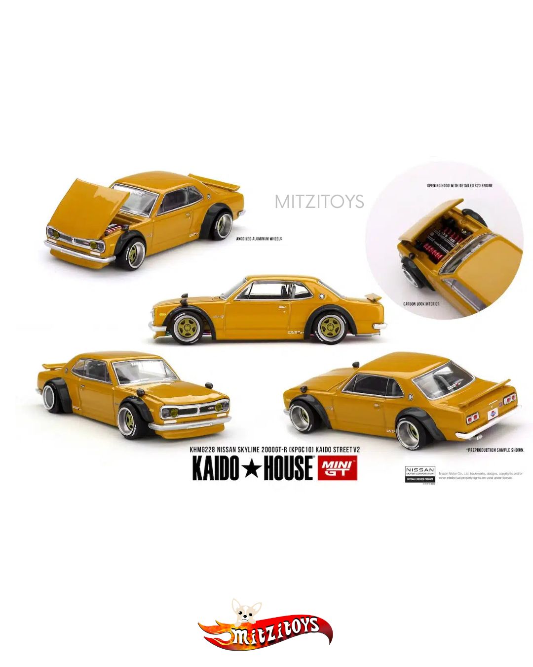 Nissan Skyline 2000GT-R Kaido Street V2 (#228) - KAIDO★HOUSE x MINI GT 1:64