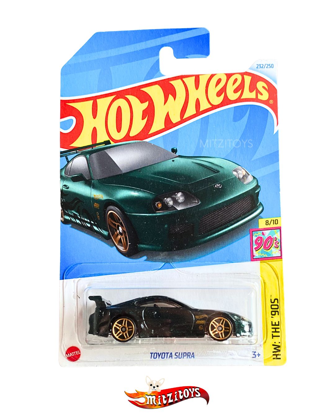 Toyota Supra (8/10) Verde - HW: The '90s - Hot Wheels Basico