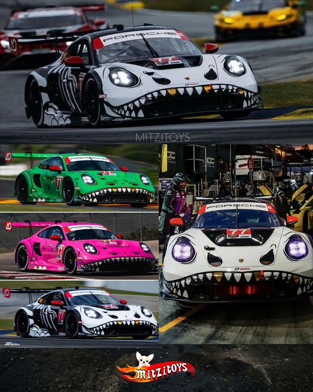 Porsche Rexy Skeletor 911 GT3 R #77 - AO Racing 2023 IMSA Petit Le Mans - Mini GT 1:64