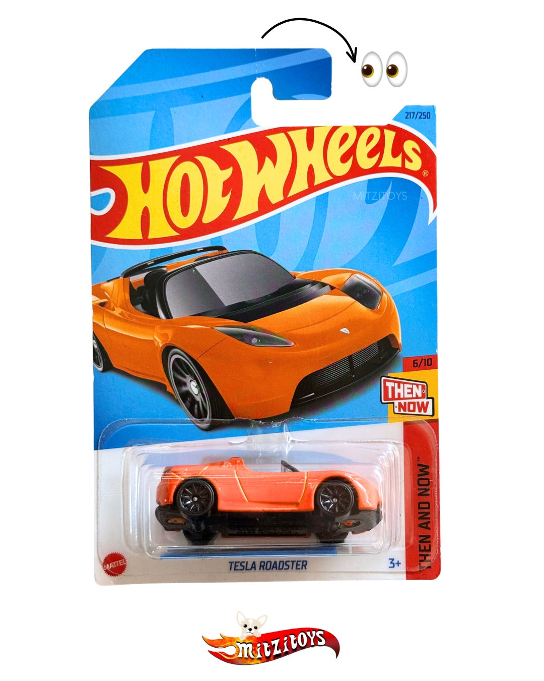 Tesla Roadster DETALLE- Hot Wheels: Then and Now (6/10)
