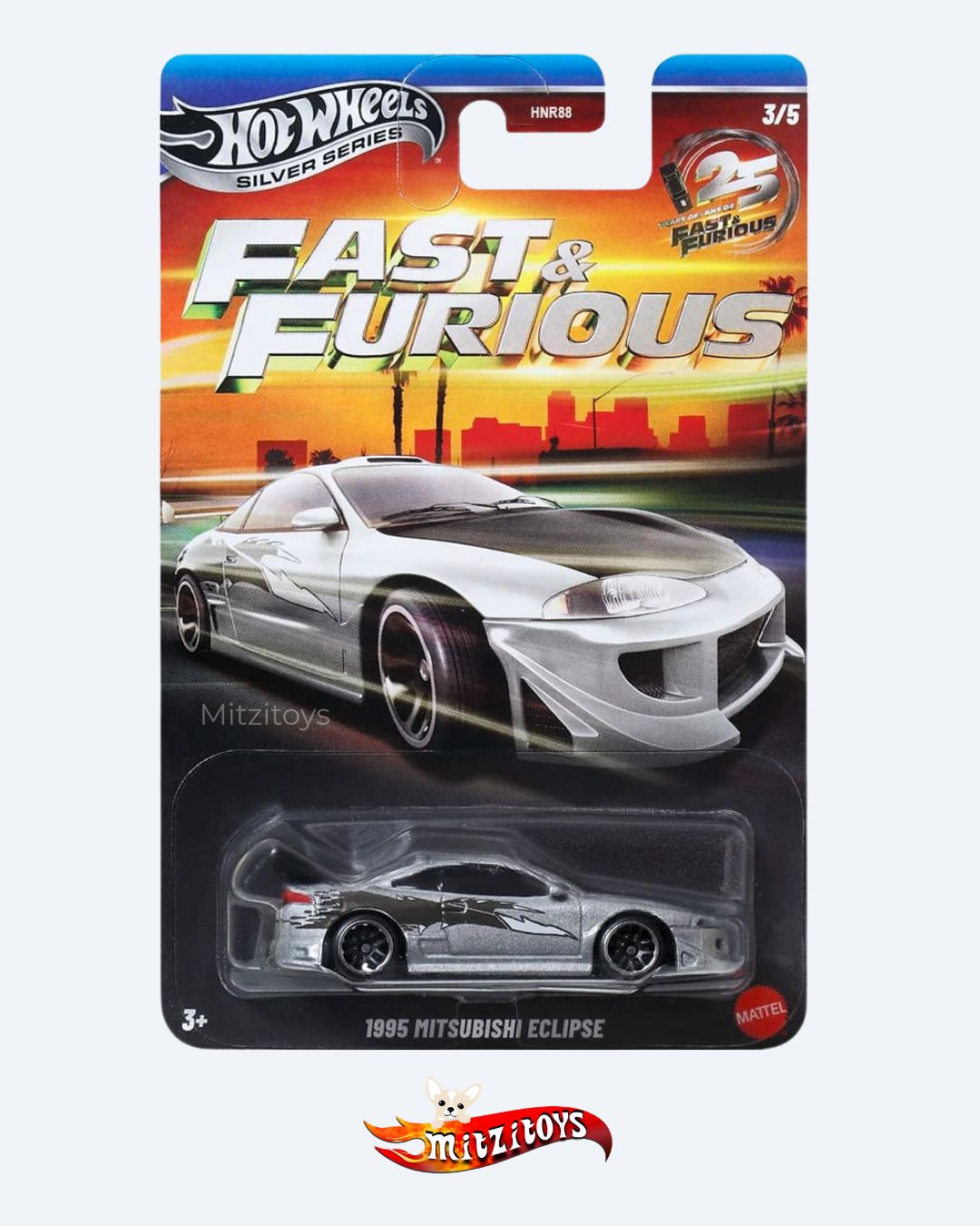 1995 Mitsubishi Eclipse (3/5) - Fast & Furious - Hot Wheels Silver Series