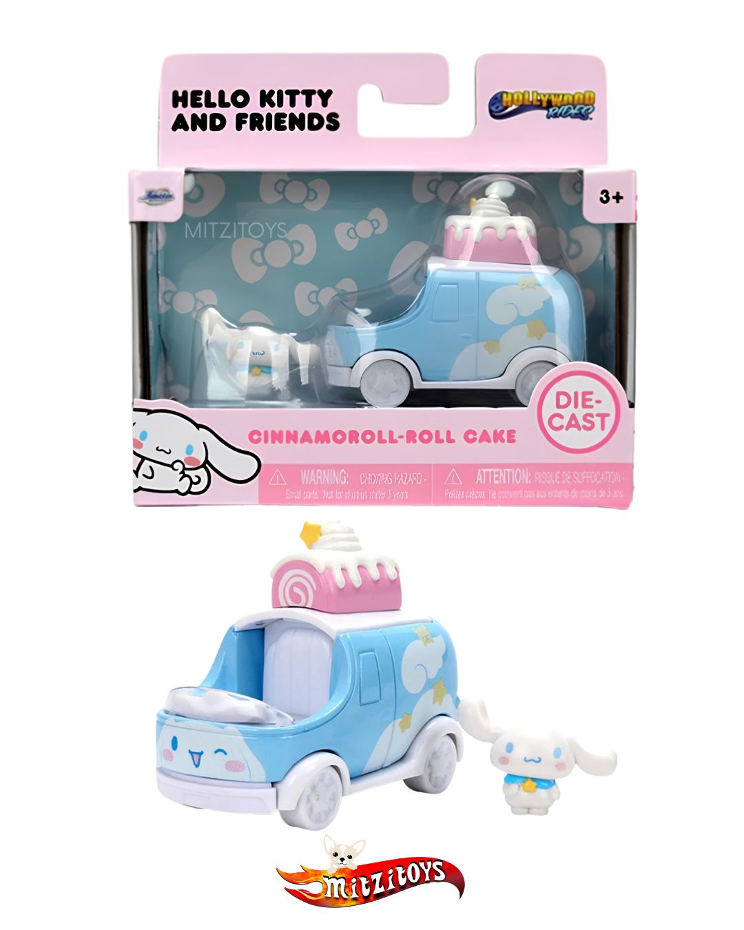 Cinnamoroll-Roll Cake / Hello Kitty and Friends Hollywood Rides - Jada Toys Die-Cast
