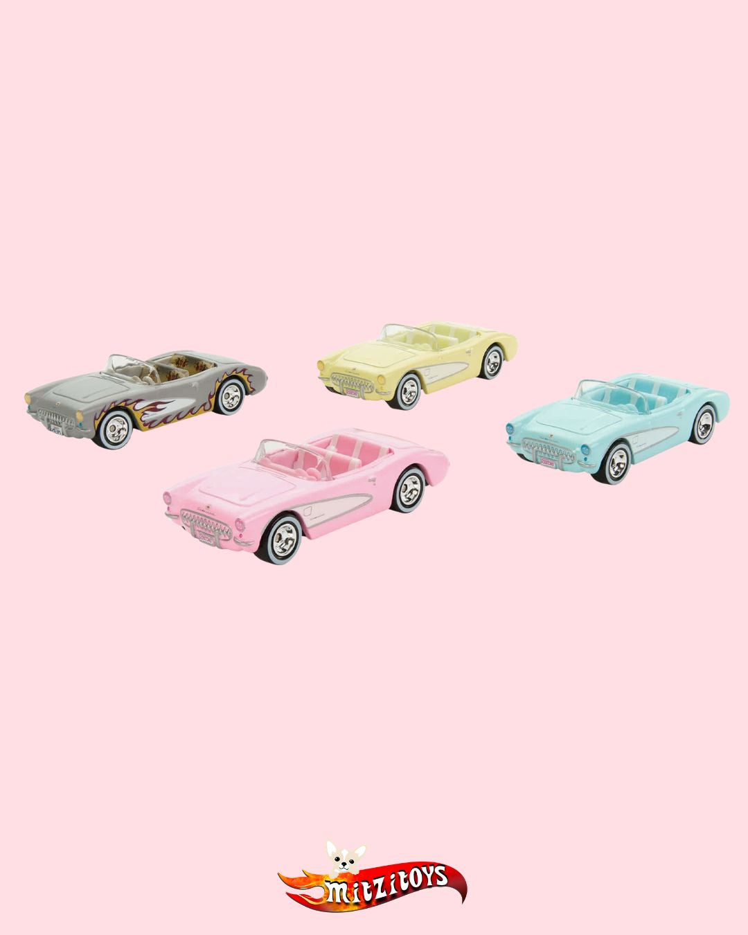1956 Corvette Collector Set (4-Pack) - Barbie The Movie - Premium