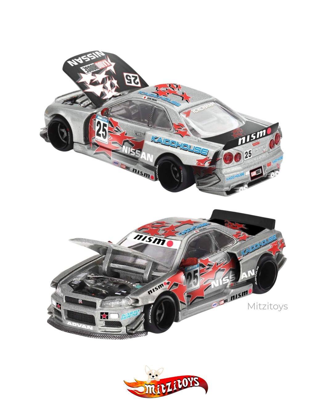 Nissan Skyline GT-R R34 Kaido Star Racing V1 (#197) - Kaido House x Mini GT