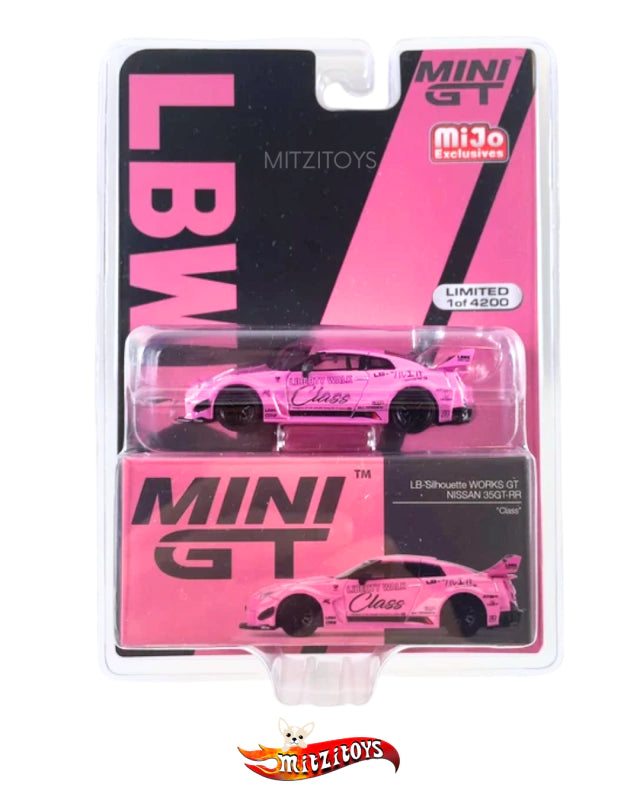 LB-Silhouette WORKS GT NISSAN 35GT-RR "Class" (Pink) - Mini GT x MiJo Exclusives