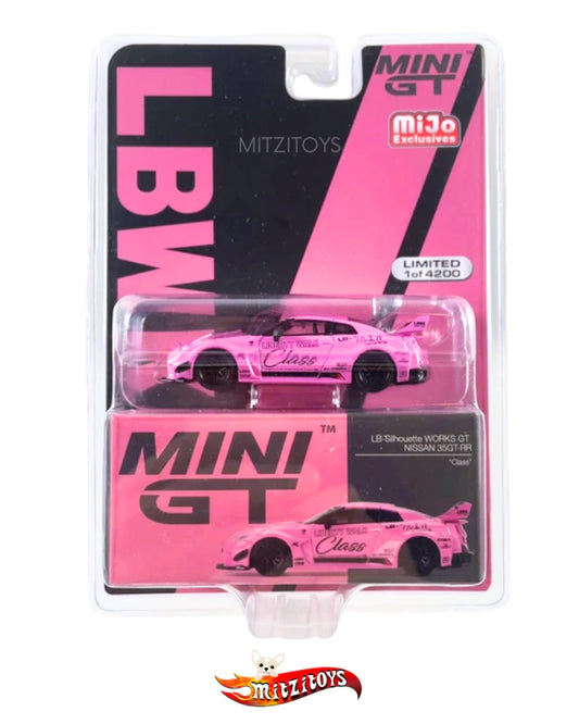 LB-Silhouette WORKS GT NISSAN 35GT-RR "Class" (Pink) - Mini GT x MiJo Exclusives