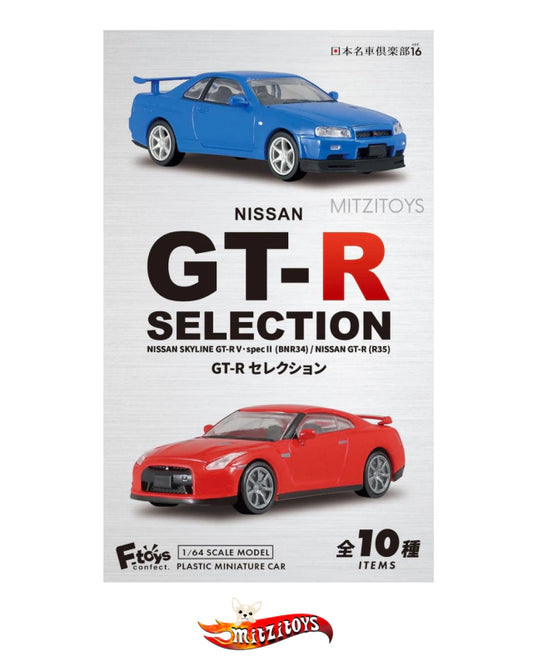 Nissan GT-R Selection (BNR34 & R35) - F-toys 1/64 Scale Miniature Car