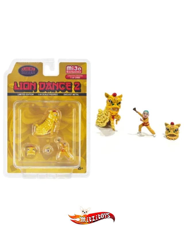 Lion Dance 2 Figures Set - American Diorama 1:64 (MiJo Exclusives)