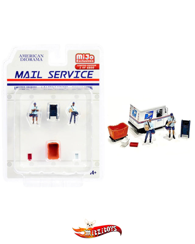 Mail Service Figures Set - American Diorama 1:64 (MiJo Exclusives)