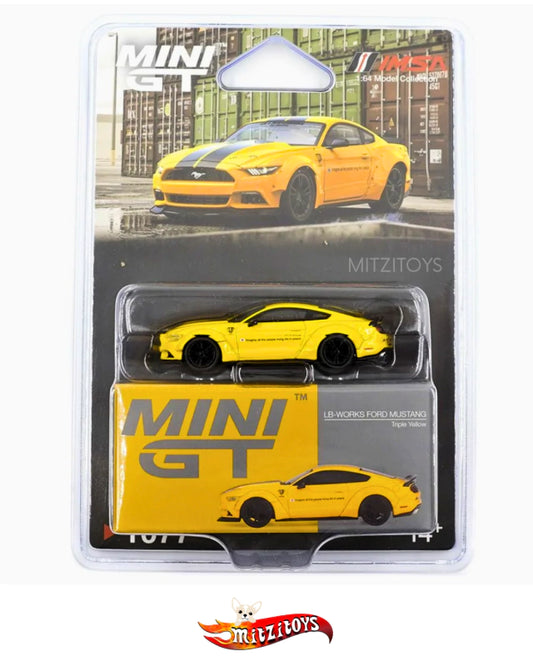 LB-WORKS FORD MUSTANG (Triple Yellow) - Mini GT