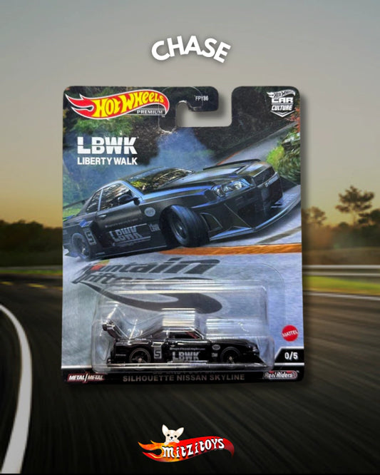 LB-ER34 Super Silhouette Nissan Skyline CHASE - Hot Wheels Premium Mountain Drifters (#0/5)