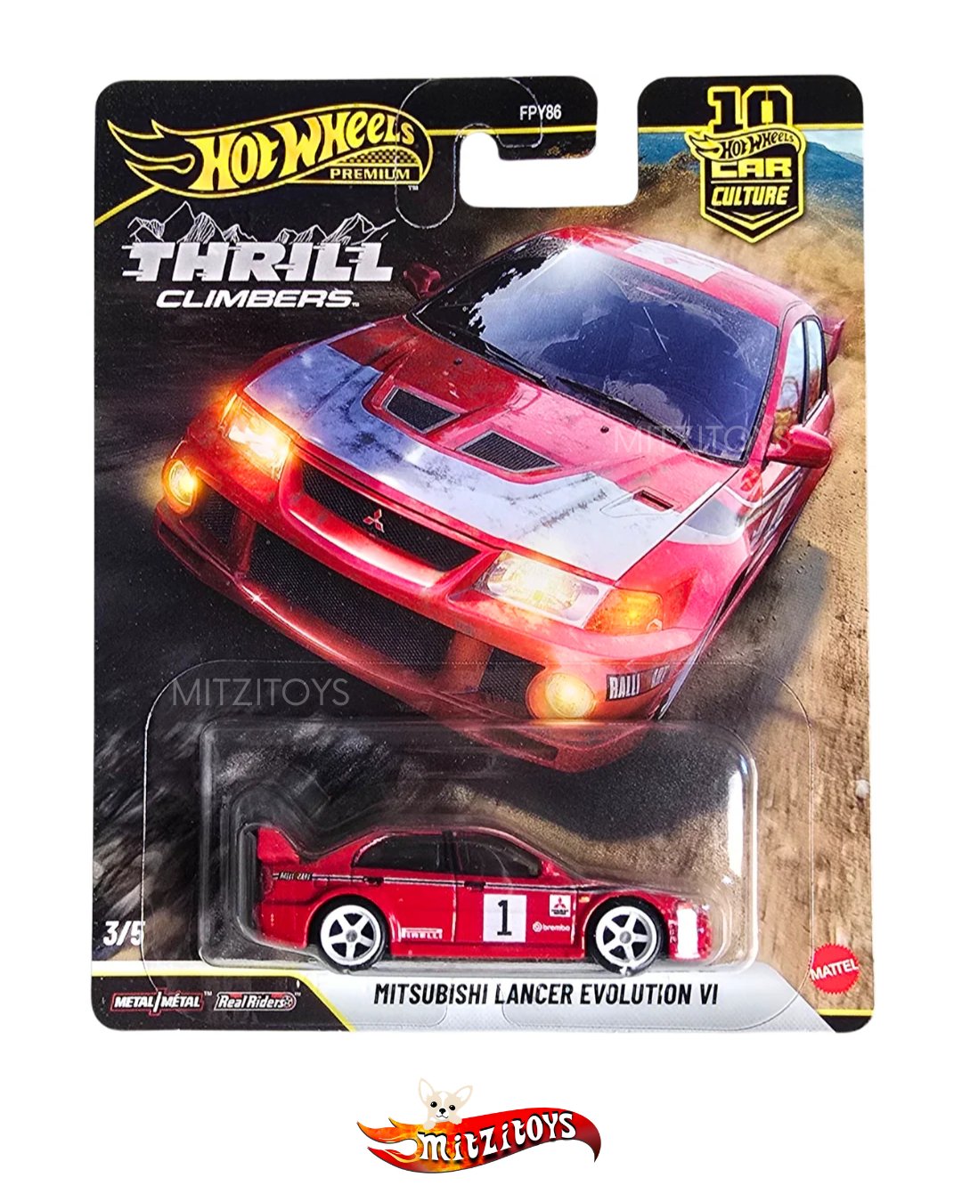 Mitsubishi Lancer Evolution VI  Rojo 3/5; Car Culture: Thrill Climbers HW Premium