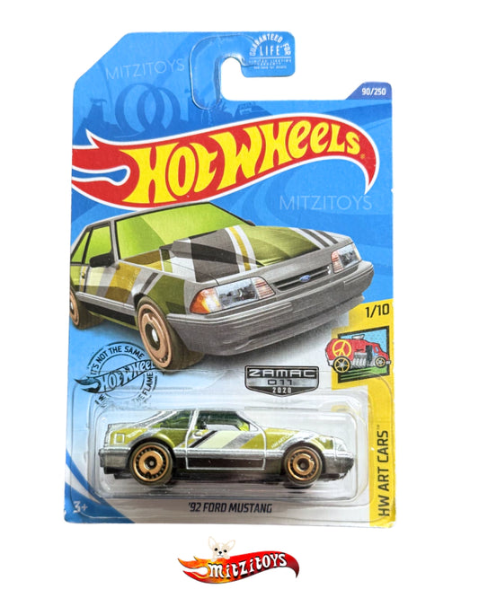 '92 Ford Mustang - Hot Wheels - HW Art C (1/10) - Edición ZAMAC