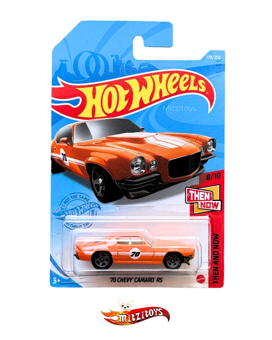'70 Chevy Camaro RS (179/250) (8/10) - Then and Now - Hot Wheels básico