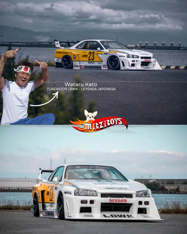 LBWK GTR R34 Super Silhouette Nissan Skyline - Hot Wheels Premium- Car Culture Silhouettes 1/5