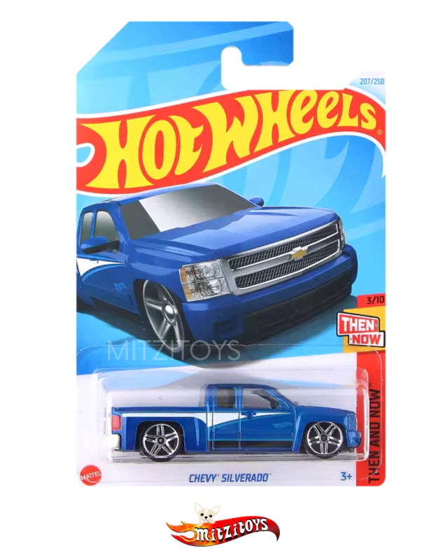 Chevy Silverado Azul - Hot Wheels - Then and Now (3/10)