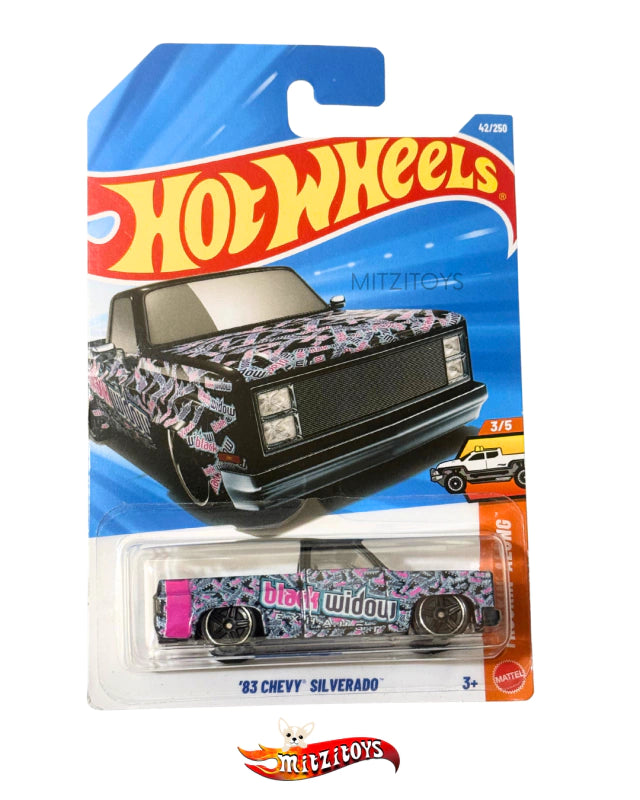'83 Chevy Silverado "Black Widow" - Hot Wheels - HW Art C (3/5)