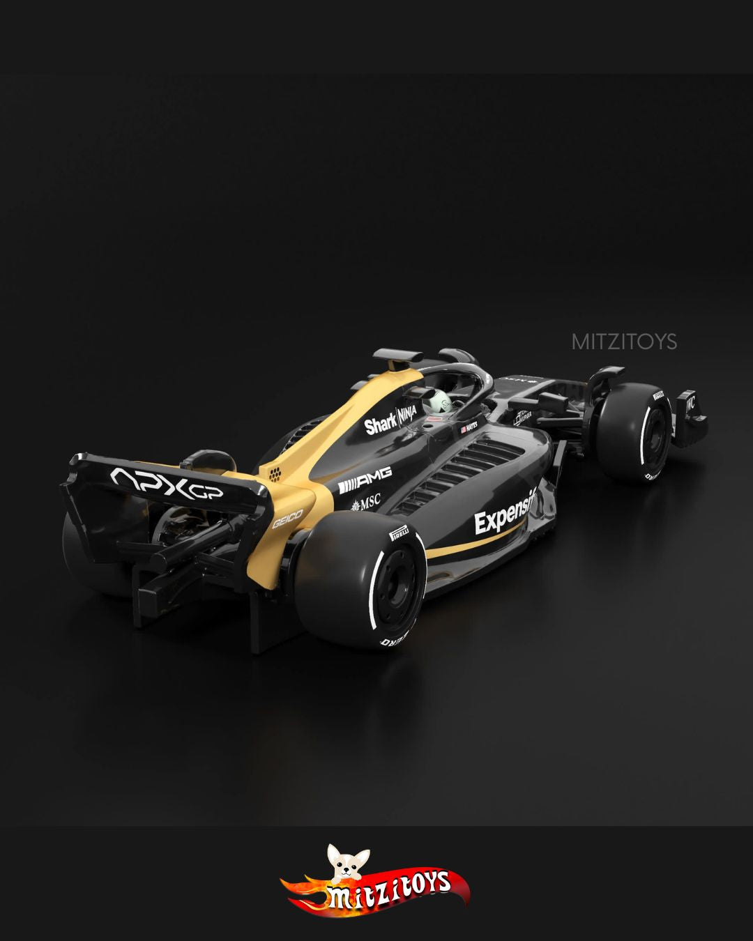 F1 APXGP con Rack de Neumáticos - F1 The Movie Fórmula 1  - Hot Wheels Premium