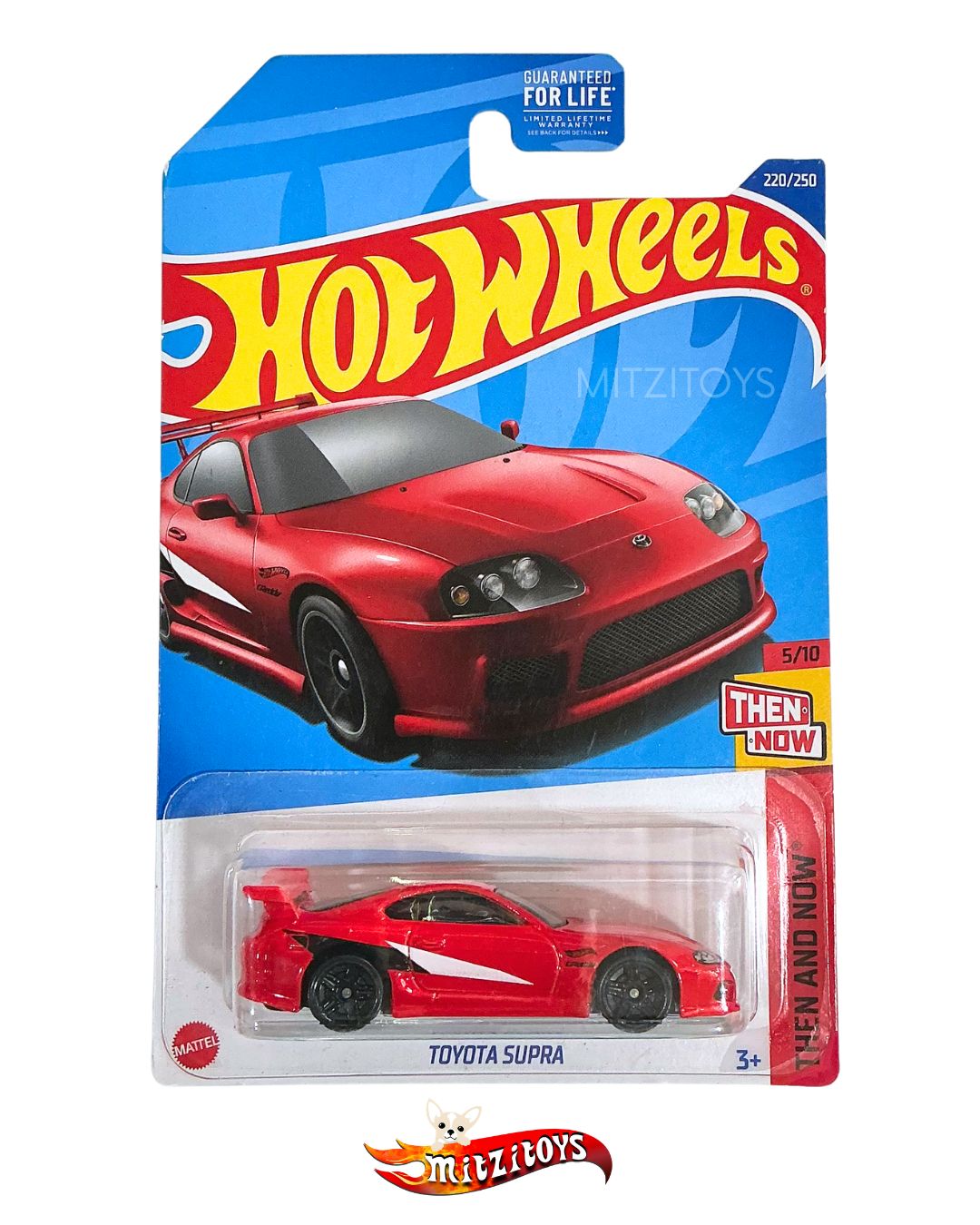 Toyota Supra - Then and Now; Rojo; #220/250; Hot Wheels Escala 1:64 (Básico)