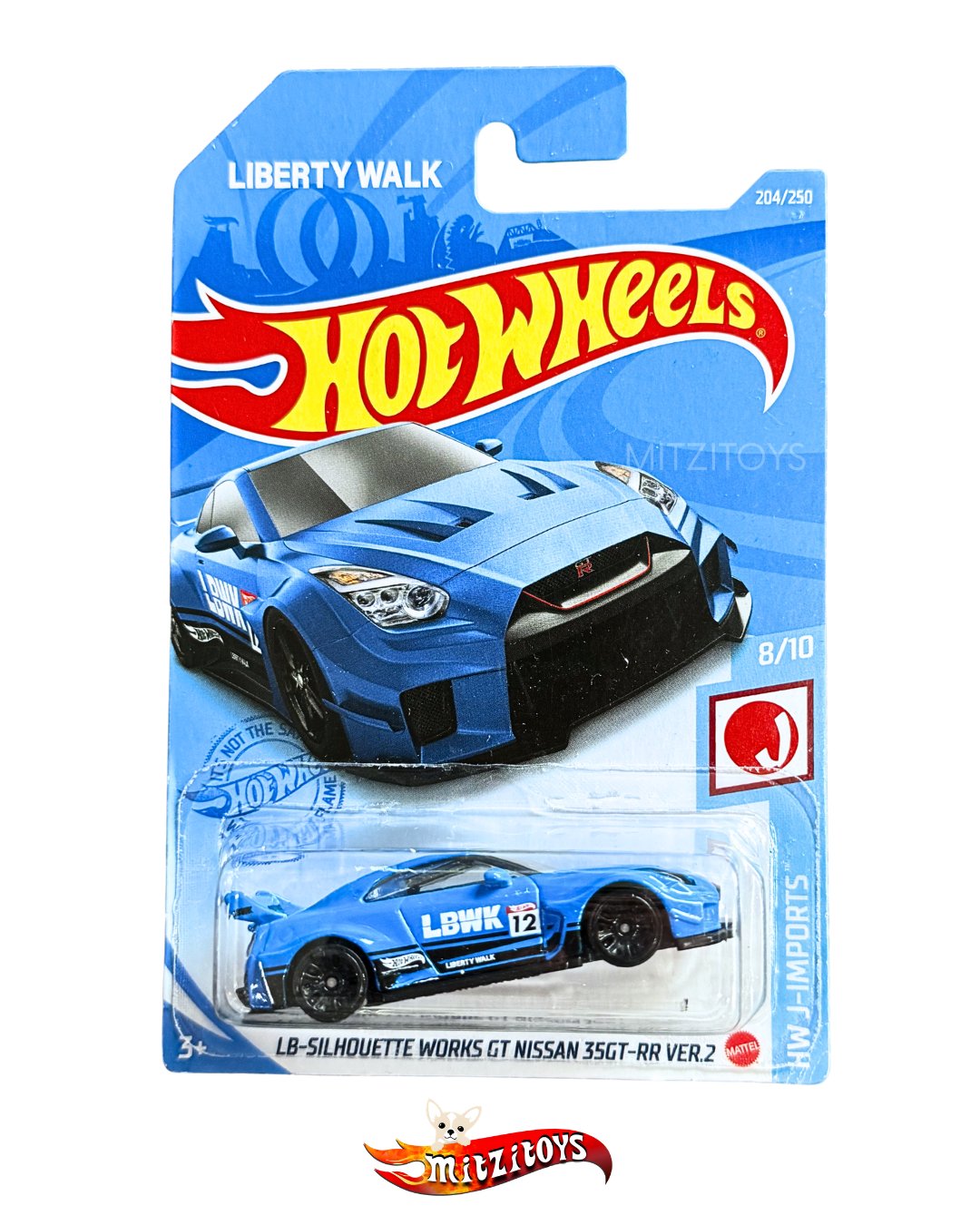 LB-Silhouette Detalle Works GT Nissan 35GT-RR Ver.2; Azul; 204/250; HW J-Imports Básico