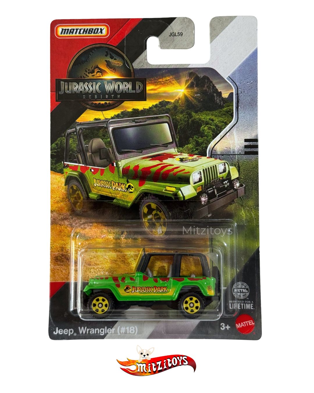 Jeep Wrangler (#18) - Jurassic World Rebirth - Matchbox
