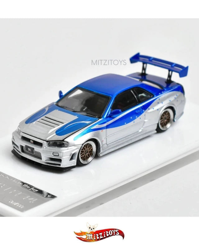 NISSAN SKYLINE GT-R (R34) "Brian's" - Time Micro - Escala 1:64 (Luxury Box)