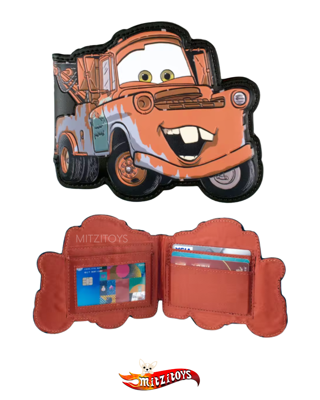 Tarjetero de Mate (Tow Mater) con Relieve