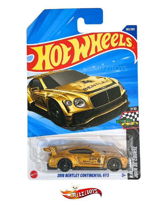 2018 Bentley Continental GT3 - Race Day / Jour de Course; Dorado; #162/250; Hot Wheels Escala 1:64