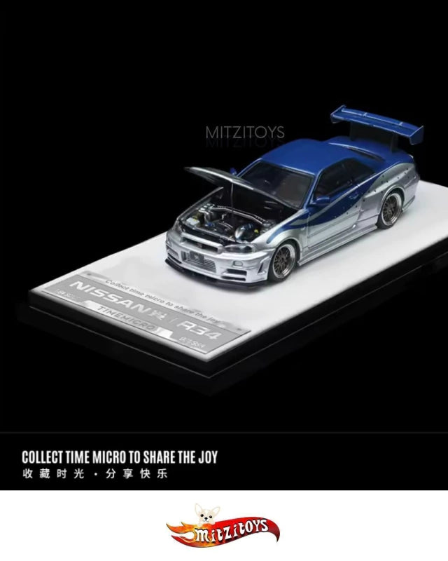 NISSAN SKYLINE GT-R (R34) "Brian's" - Time Micro - Escala 1:64 (Luxury Box)