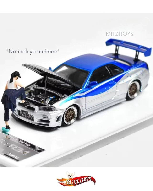 NISSAN SKYLINE GT-R (R34) "Brian's" - Time Micro - Escala 1:64 (Luxury Box)