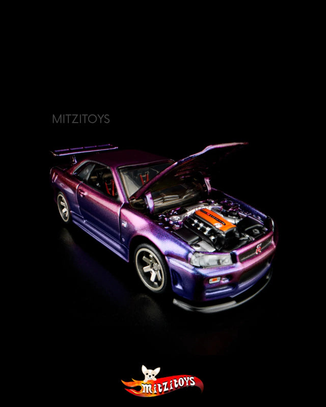 Nissan Skyline GT-R (R34) Midnight Purple - Hot Wheels Red Line Club (RLC)