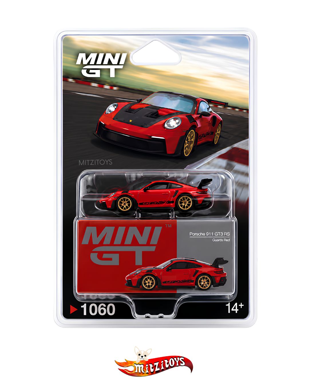 Porsche 911 GT3 RS Guards Red (#1060) - Mini GT 1:64