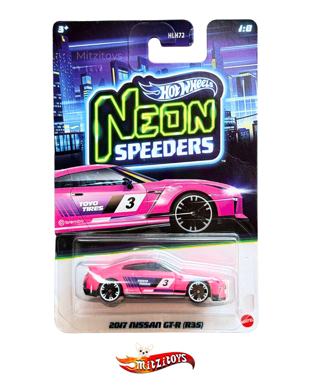 2017 Nissan GT-R (R35) (1/8) - Neon Speeders - Hot Wheels