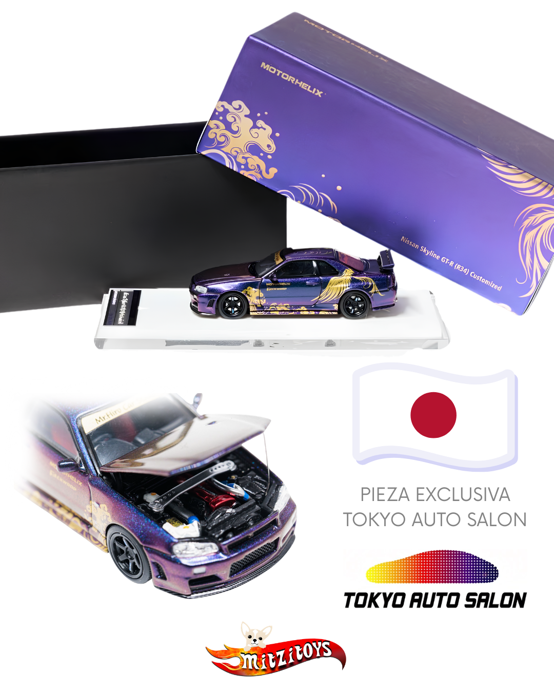 Nissan Skyline GT-R (R34) Customized TAS 2026 Motorhelix Limited Edition 999 Pzs Tokyo Auto Salon