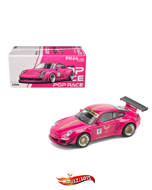 Porsche 997 RWB Pink Rosa  #12 - Pop Race 1:64