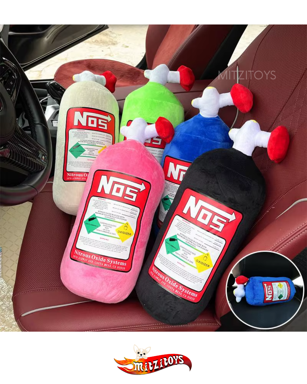 Cojín de Peluche Tanque de NOS Nitrogeno (Varios Colores)