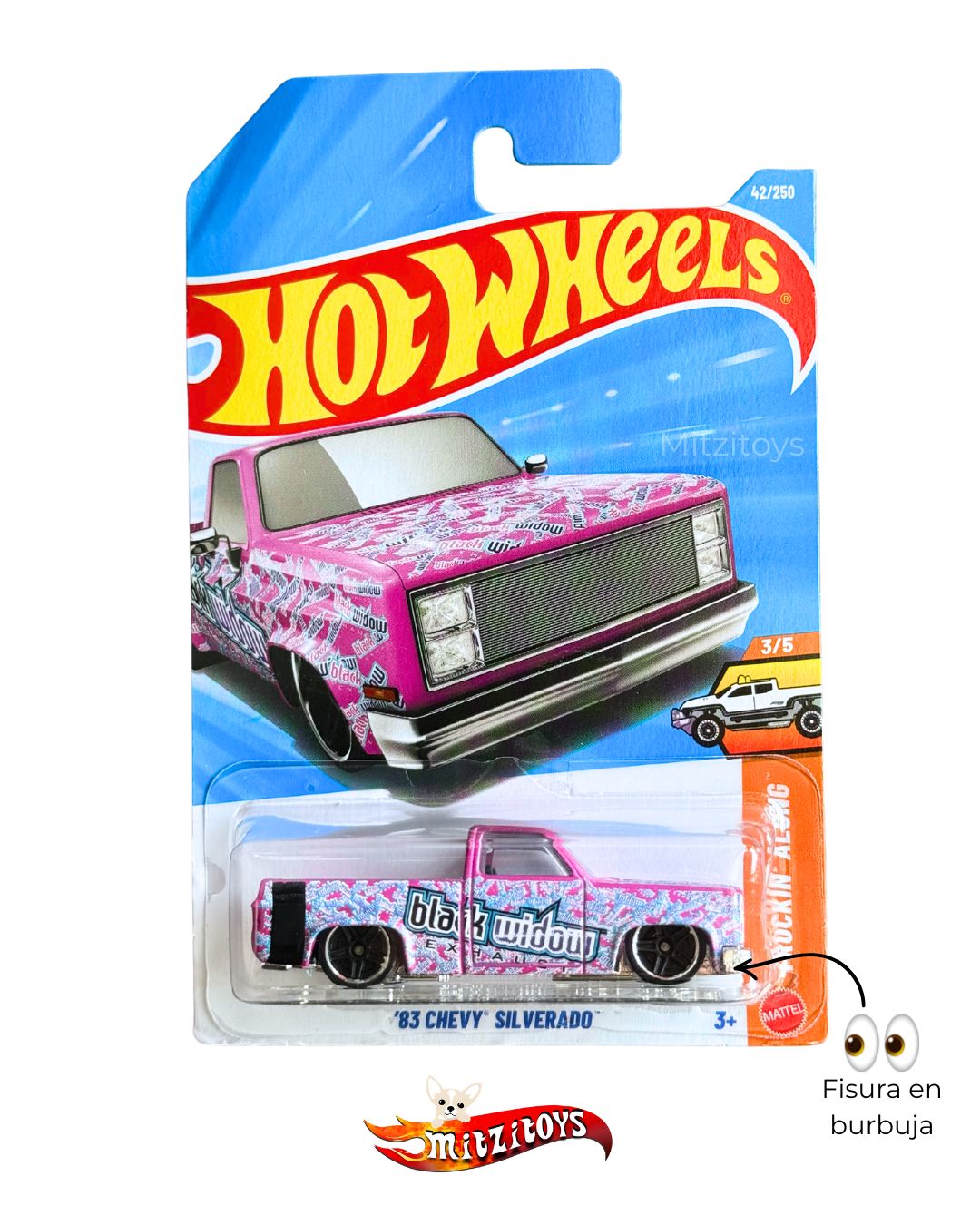 (DETALLE) '83 Chevy Silverado - Hot Wheels (Truckin' Along 42/250)