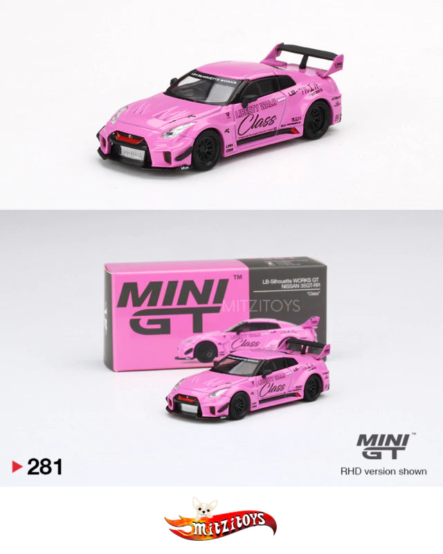 LB-Silhouette WORKS GT NISSAN 35GT-RR "Class" (Pink) - Mini GT x MiJo Exclusives