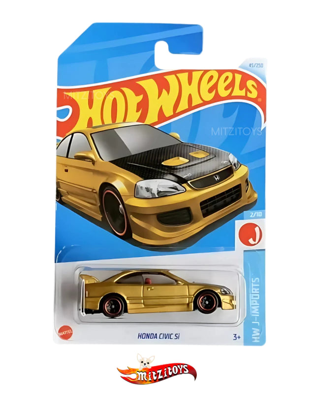 Honda Civic Si (Gold) Dorado - Hot Wheels Basico - J-Imports