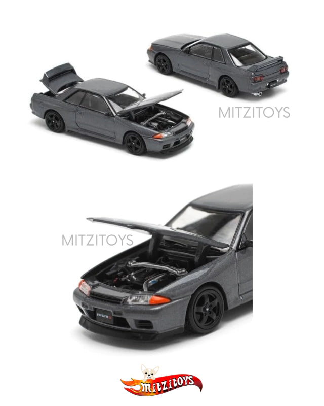 Nissan Skyline GT-R (R32) - Pop Race 1:64 (Dark Grey Metallic)
