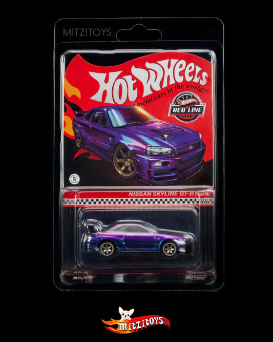 Nissan Skyline GT-R (R34) Midnight Purple - Hot Wheels Red Line Club (RLC)