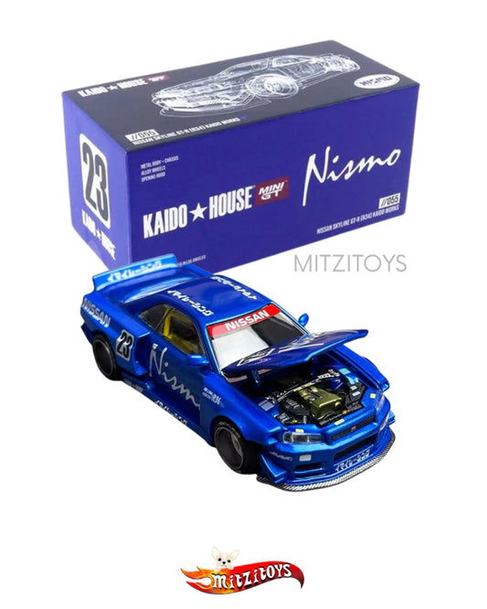 Nissan Skyline GT-R R34 Nismo Kaido Works V1 - Kaido House x Mini GT (#055)
