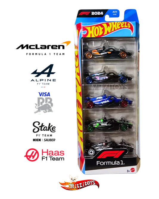 Formula 1 F1 2024 Multipack - 5 Car Set - Hot Wheels Basico