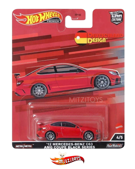'12 Mercedes-Benz C63 AMG Coupe Black Series - Hot Wheels Premium - Deutschland Design 4/5