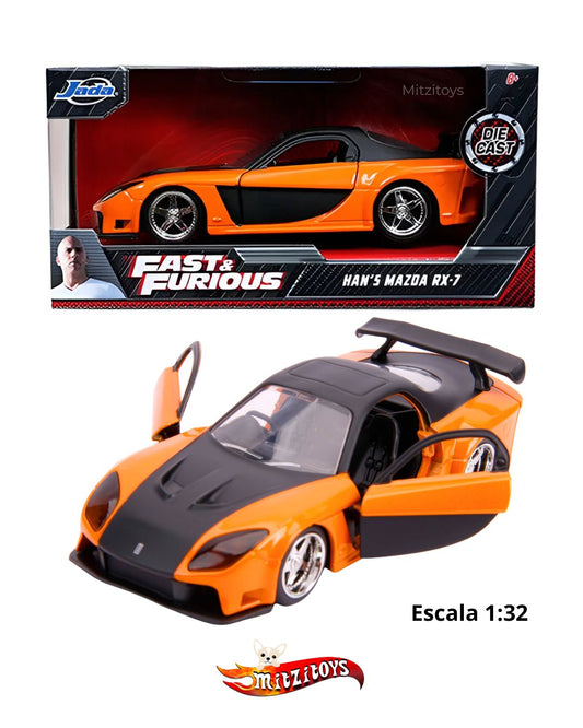 Han's Mazda RX-7 Fast & Furious (Escala 1:32) - Jada Toys