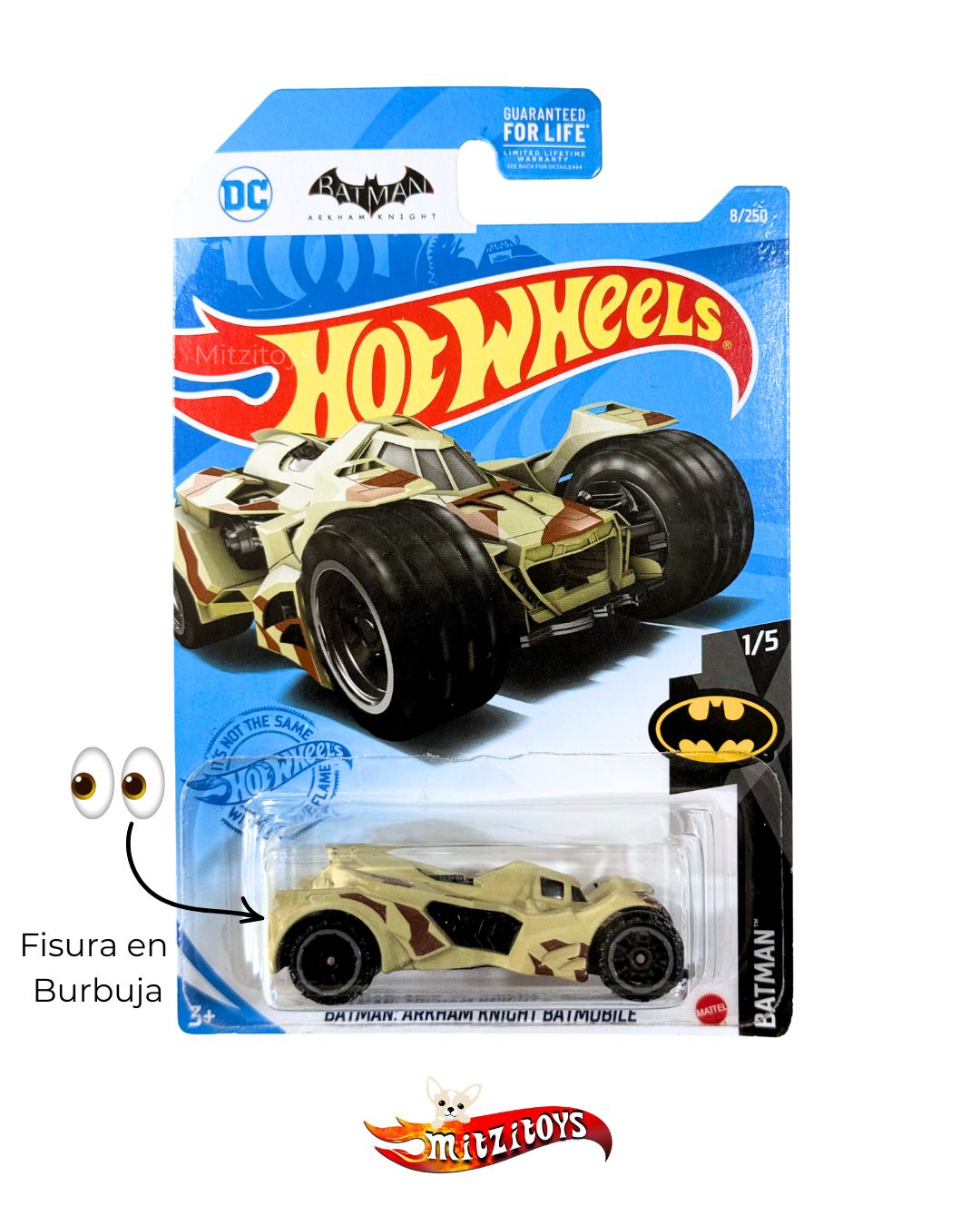 (Detalle) Batman: Arkham Knight Batmobile (1/5) - Batman - Hot Wheels Básico