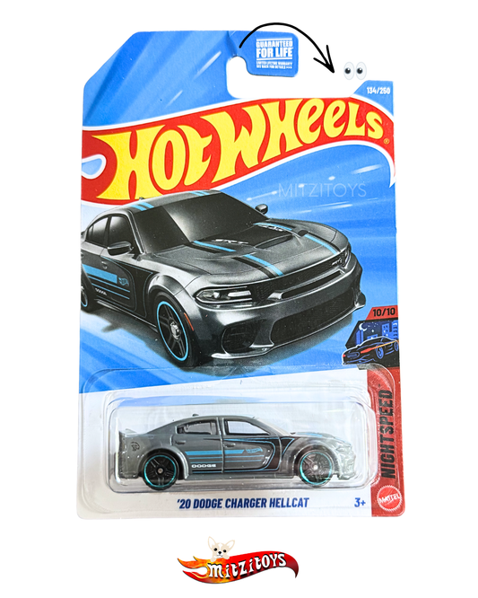 '20 Dodge Charger Hellcat Detalle ; Gris; Nightburnerz (10/10) #134/250; Hot Wheels Básico