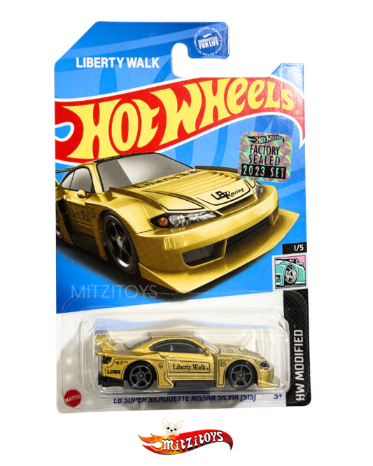 LBWK -Super Silhouette Nissan Silvia (S15) - Hot Wheels HW Modified (1/5) - Edición Gold Factory Sealed